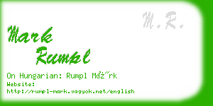 mark rumpl business card